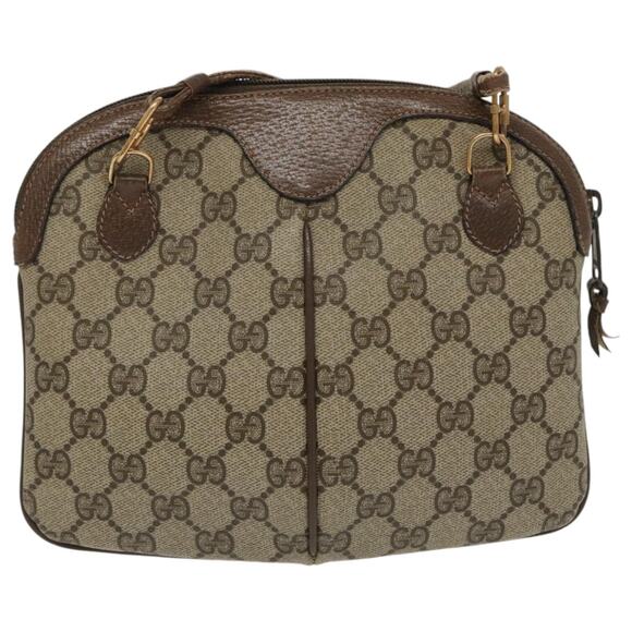 GUCCI GG Supreme Web Sherry Line Shoulder Bag Pvc Beige Gold 904 02 047 - Picture 2 of 16